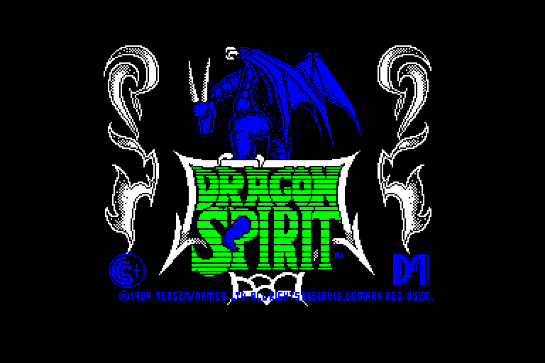 screenshot of the Amstrad CPC game Dragon Spirit by GameBase CPC