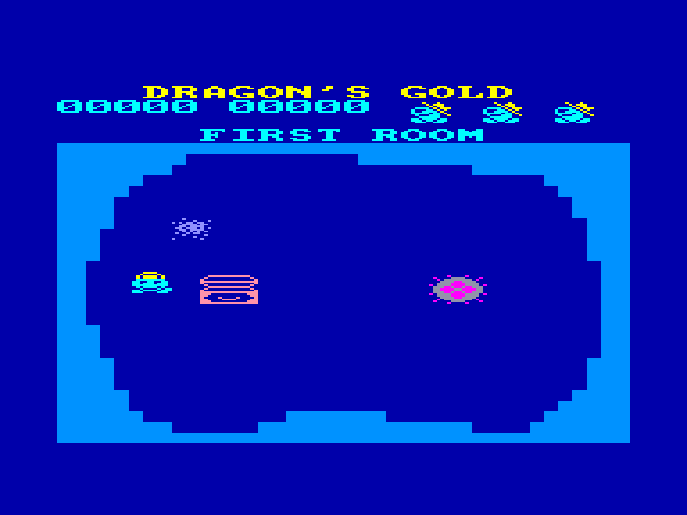 screenshot of the Amstrad CPC game Dragon's gold by GameBase CPC