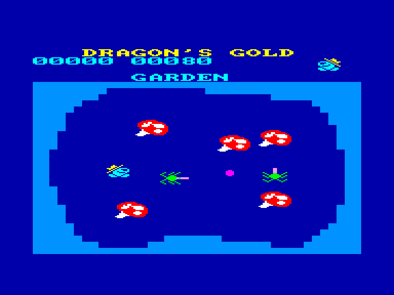 screenshot of the Amstrad CPC game Dragon's gold by GameBase CPC