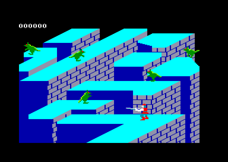 screenshot of the Amstrad CPC game Dragon's Lair by GameBase CPC