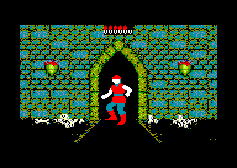 screenshot of the Amstrad CPC game Dragon's Lair by GameBase CPC