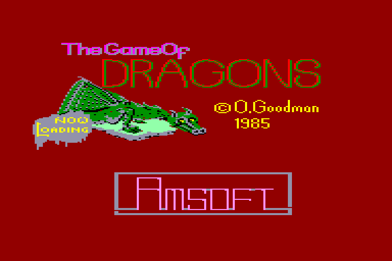 screenshot of the Amstrad CPC game Dragons