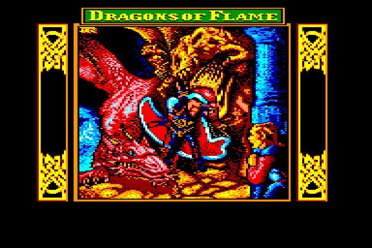 screenshot of the Amstrad CPC game Dragons of flame by GameBase CPC