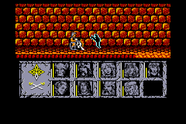 screenshot of the Amstrad CPC game Dragons of flame by GameBase CPC