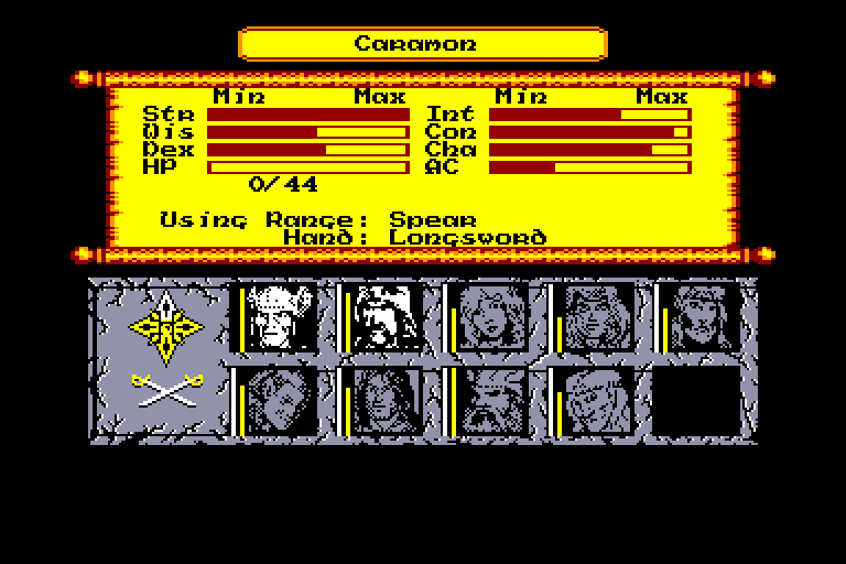 screenshot of the Amstrad CPC game Dragons of flame by GameBase CPC