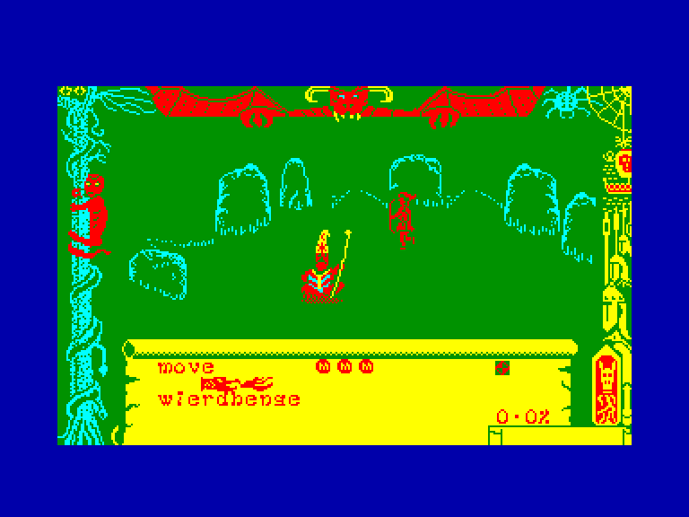 screenshot of the Amstrad CPC game Dragontorc of Avalon by GameBase CPC