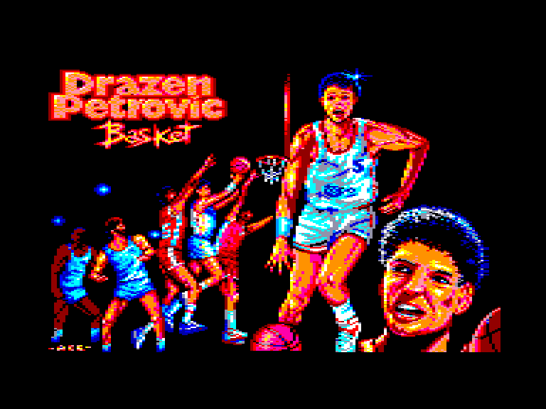 screenshot of the Amstrad CPC game Drazen petrovic basket by GameBase CPC