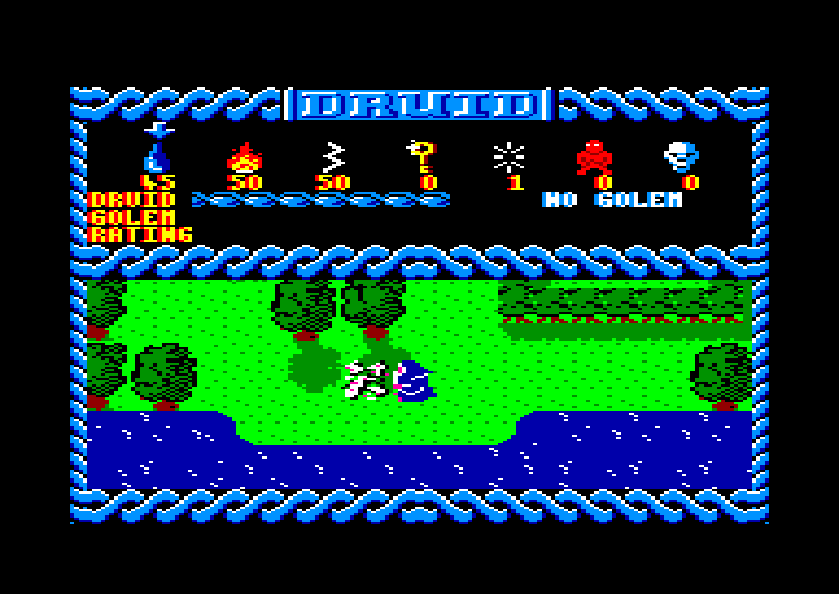 screenshot of the Amstrad CPC game Druid by GameBase CPC