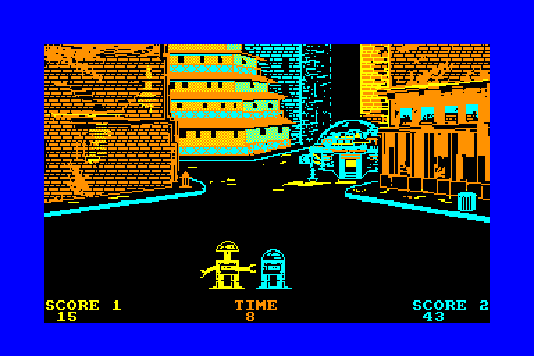 screenshot of the Amstrad CPC game Duel 2000 by GameBase CPC