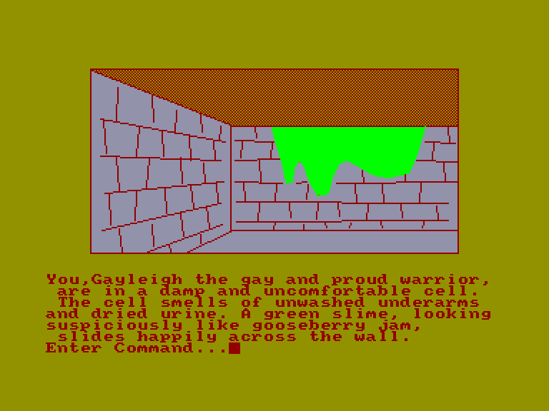 screenshot of the Amstrad CPC game Dungeons, Amethysts, Alchemists 'n' Everythin' by GameBase CPC