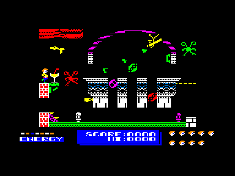 screenshot of the Amstrad CPC game Dynamite dan by GameBase CPC