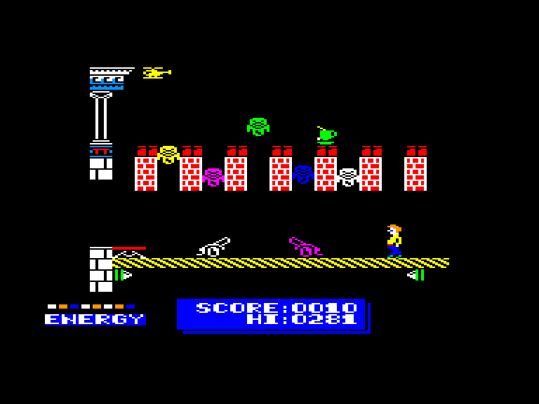 screenshot of the Amstrad CPC game Dynamite dan by GameBase CPC