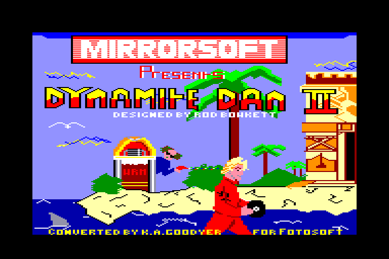 screenshot of the Amstrad CPC game Dynamite Dan II by GameBase CPC