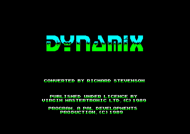 screenshot of the Amstrad CPC game Dynamix by GameBase CPC