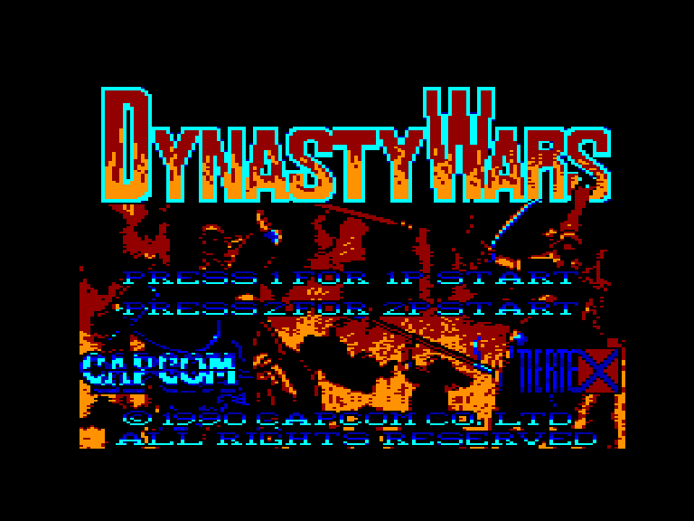 screenshot of the Amstrad CPC game Dynasty wars by GameBase CPC