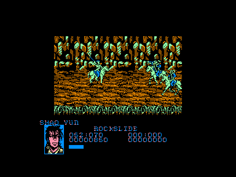 screenshot of the Amstrad CPC game Dynasty wars by GameBase CPC