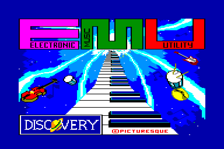 screenshot of the Amstrad CPC game E.M.U. - Electronic Music Utility by GameBase CPC