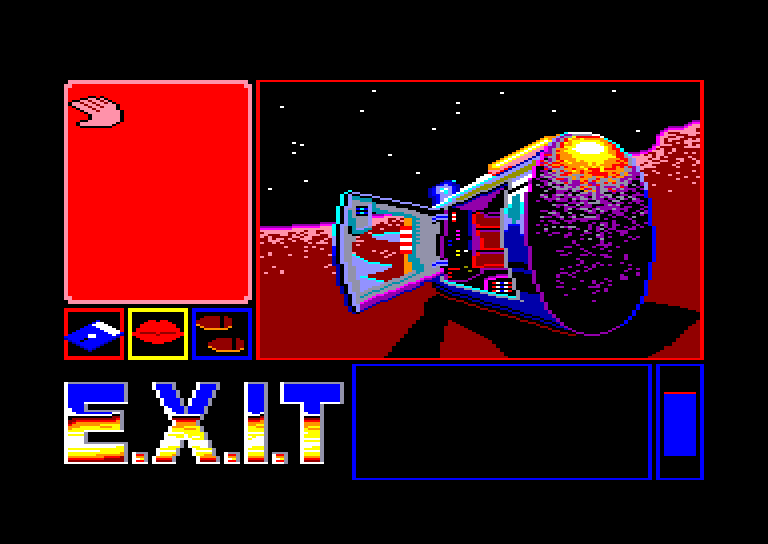 screenshot of the Amstrad CPC game E.X.I.T. by GameBase CPC