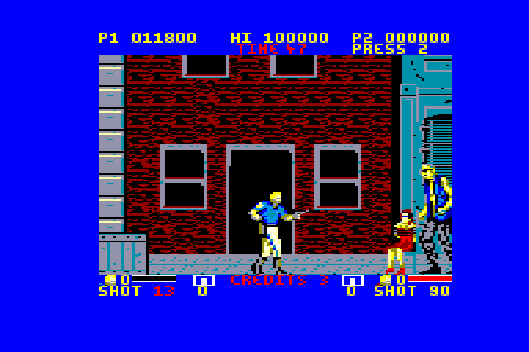 screenshot of the Amstrad CPC game ESWAT by GameBase CPC