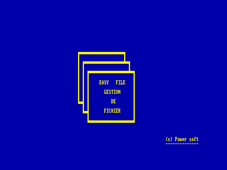 screenshot of the Amstrad CPC game Easy File by GameBase CPC