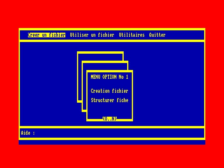 screenshot of the Amstrad CPC game Easy File by GameBase CPC