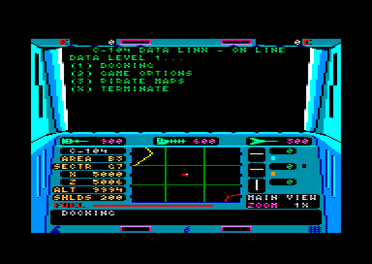 screenshot of the Amstrad CPC game Echelon by GameBase CPC