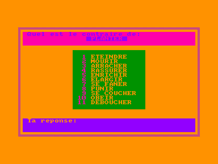 screenshot of the Amstrad CPC game Educatif 6 by GameBase CPC
