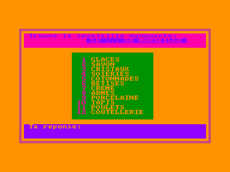 screenshot of the Amstrad CPC game Educatif 6 by GameBase CPC