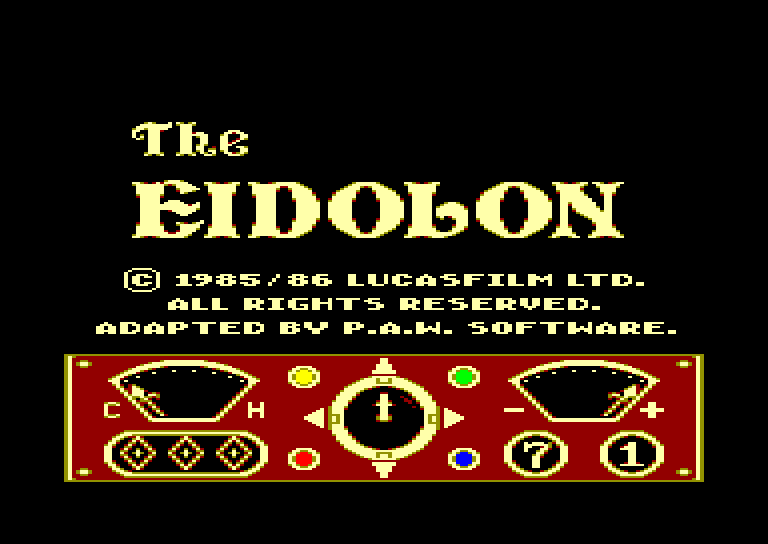 screenshot of the Amstrad CPC game Eidolon (the) by GameBase CPC