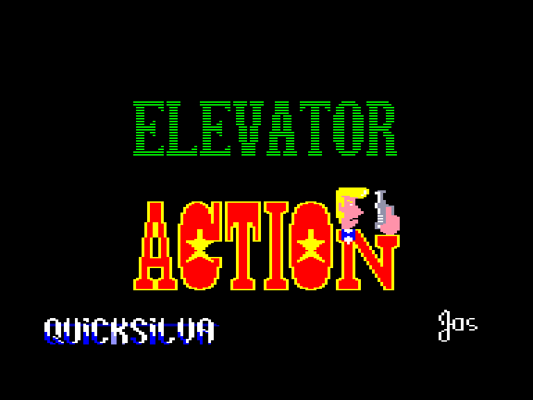 screenshot of the Amstrad CPC game Elevator Action by GameBase CPC