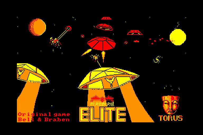 screenshot of the Amstrad CPC game Elite by GameBase CPC