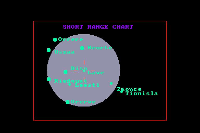 screenshot of the Amstrad CPC game Elite by GameBase CPC