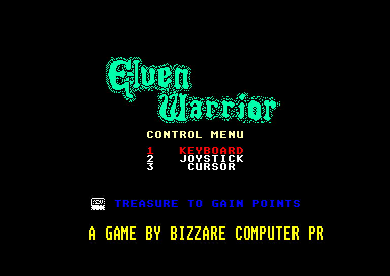 screenshot of the Amstrad CPC game Elven Warrior by GameBase CPC