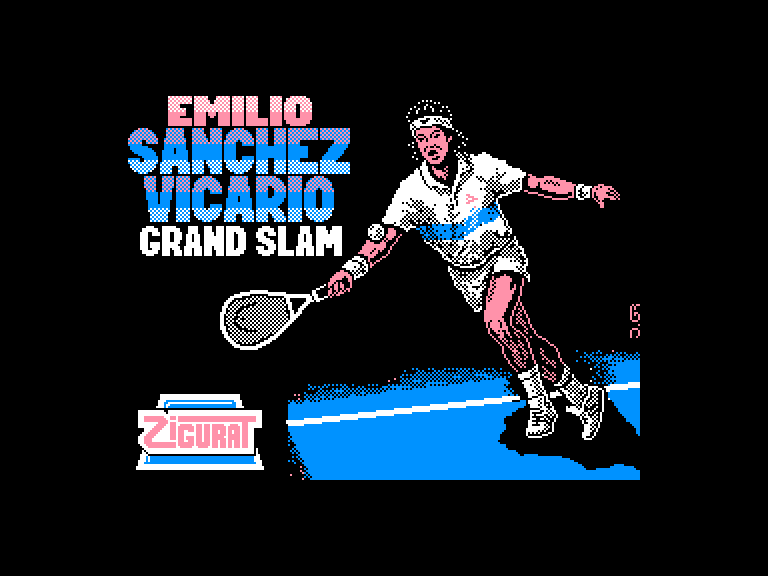 screenshot of the Amstrad CPC game Emilio sanchez vicario grand slam by GameBase CPC