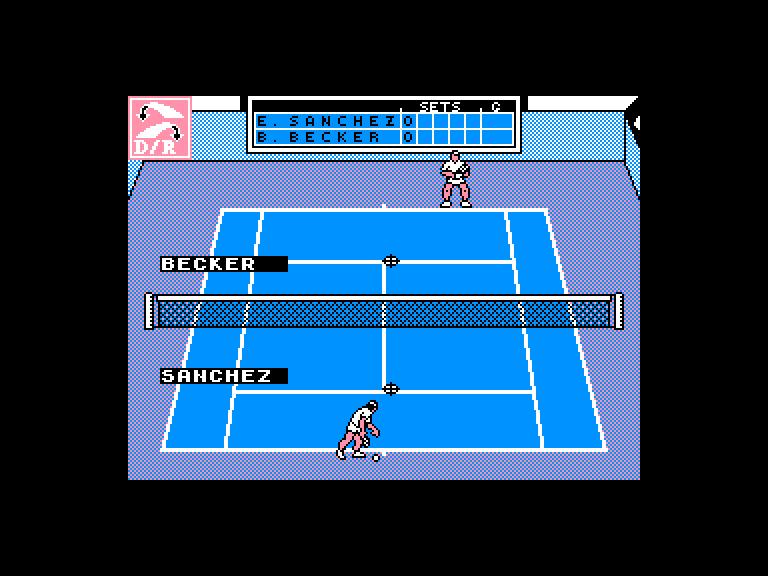 screenshot of the Amstrad CPC game Emilio sanchez vicario grand slam by GameBase CPC