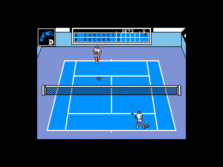 screenshot of the Amstrad CPC game Emilio sanchez vicario grand slam by GameBase CPC