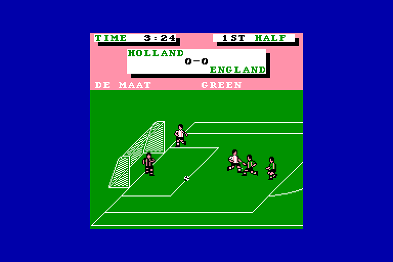 screenshot of the Amstrad CPC game Emlyn hughes international soccer by GameBase CPC