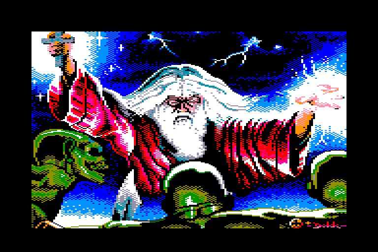 screenshot of the Amstrad CPC game Enlightenment - Druid II by GameBase CPC