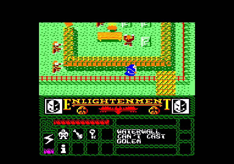 screenshot of the Amstrad CPC game Enlightenment - Druid II by GameBase CPC