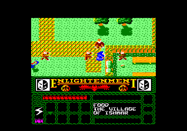 screenshot of the Amstrad CPC game Enlightenment - Druid II by GameBase CPC