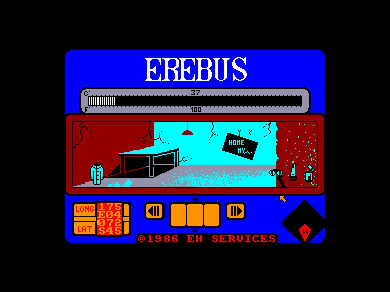 screenshot of the Amstrad CPC game Erebus by GameBase CPC