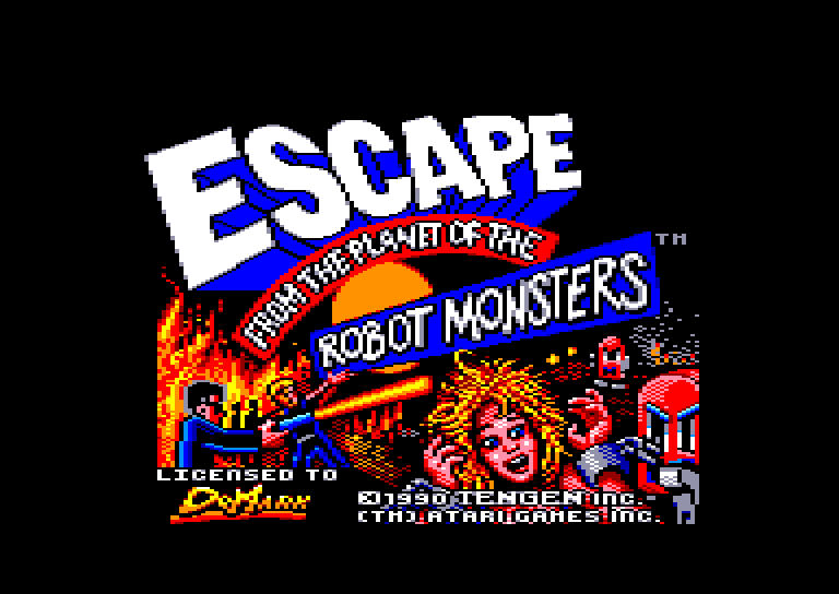 screenshot of the Amstrad CPC game Escape from the planet of the robot monsters by GameBase CPC