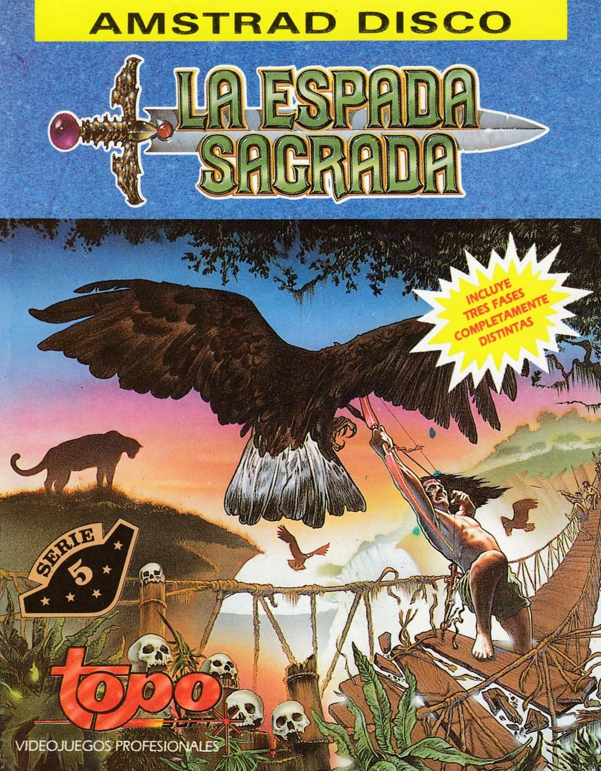 screenshot of the Amstrad CPC game Espada Sagrada (la) by GameBase CPC