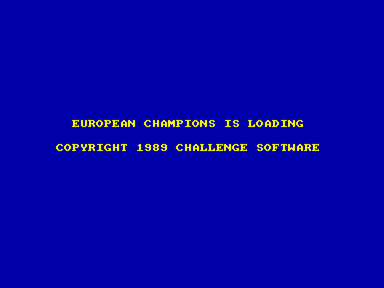 screenshot of the Amstrad CPC game European champions by GameBase CPC