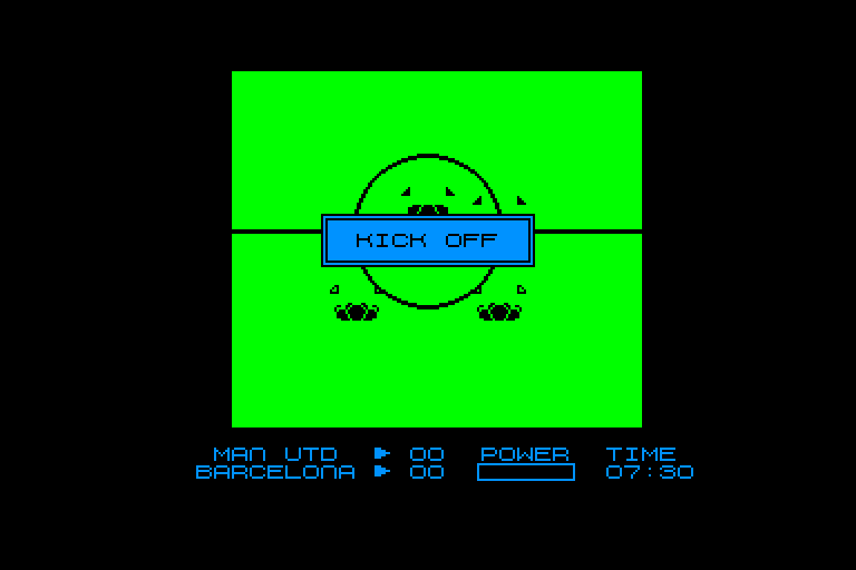 screenshot of the Amstrad CPC game European Soccer Challenge by GameBase CPC