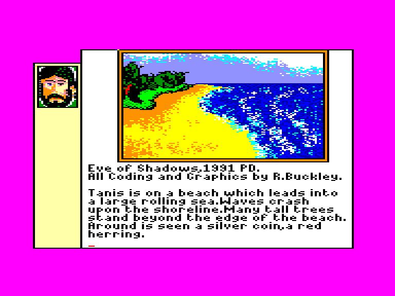 screenshot of the Amstrad CPC game Eve of Shadows by GameBase CPC
