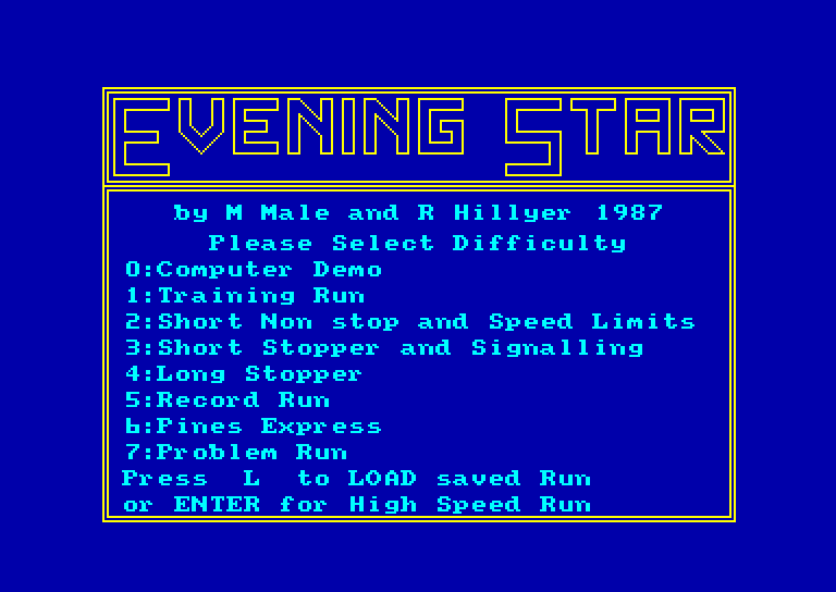 screenshot of the Amstrad CPC game Evening star by GameBase CPC