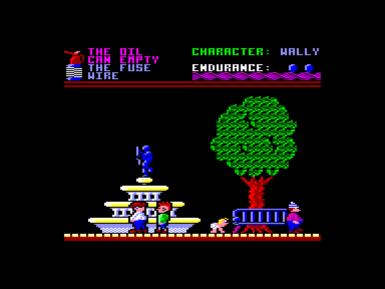 screenshot of the Amstrad CPC game Everyone's a wally by GameBase CPC
