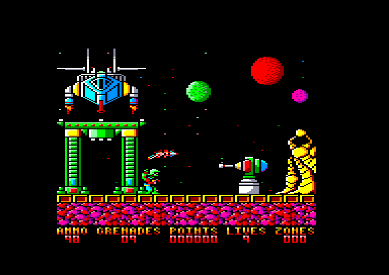 screenshot of the Amstrad CPC game Exolon by GameBase CPC