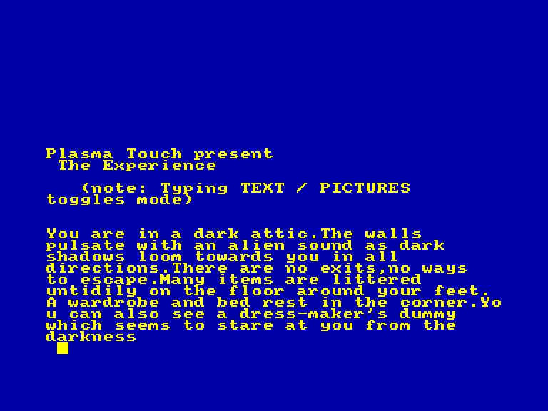 screenshot of the Amstrad CPC game Experience (the) by GameBase CPC